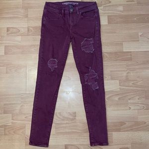 AE High Wasted Ripped Jegging